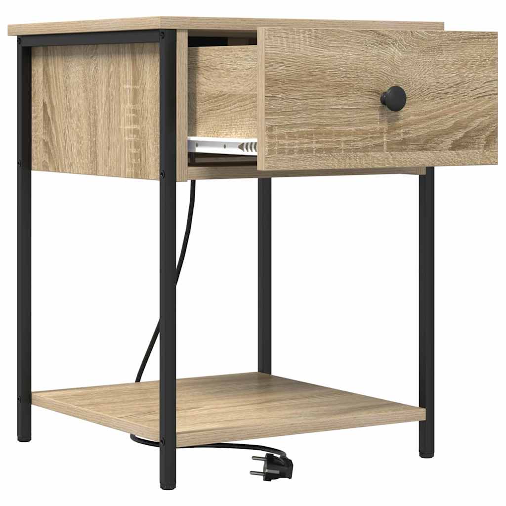 vidaXL Nachttisch 2 pcs Sonoma-Eiche 42 x 41 x 56 cm Holzwerkstoff