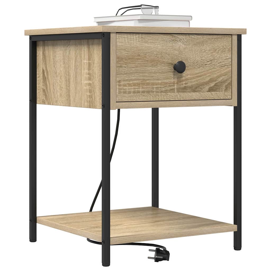vidaXL Nachttisch 2 pcs Sonoma-Eiche 42 x 41 x 56 cm Holzwerkstoff