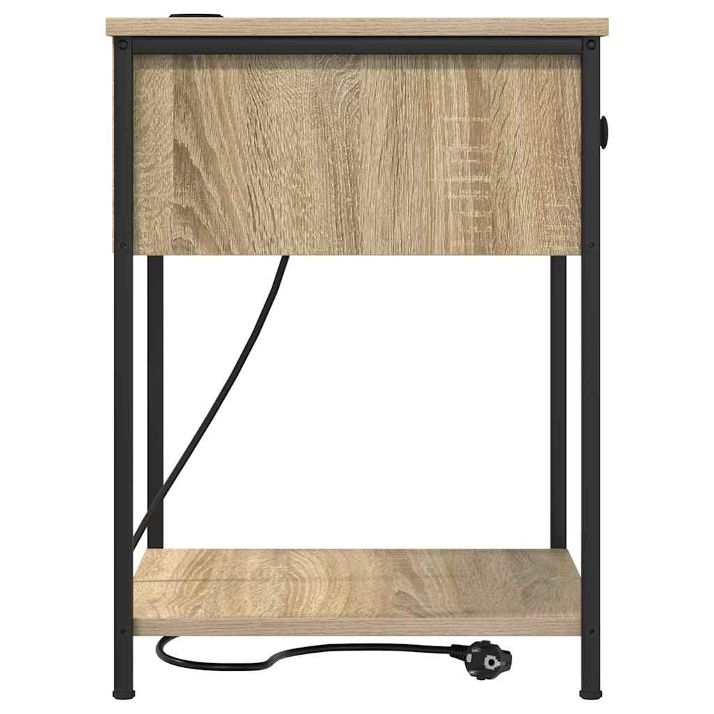vidaXL Nachttisch 2 pcs Sonoma-Eiche 42 x 41 x 56 cm Holzwerkstoff