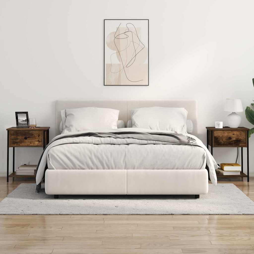 vidaXL Nachttisch 2 pcs Geräucherte Eiche 42 x 41 x 56 cm