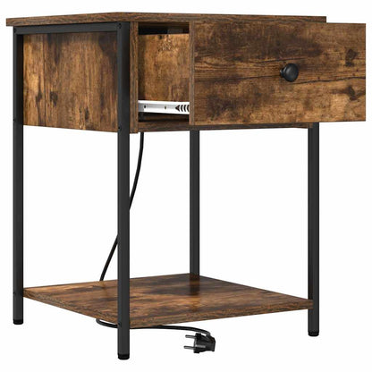 vidaXL Nachttisch 2 pcs Geräucherte Eiche 42 x 41 x 56 cm
