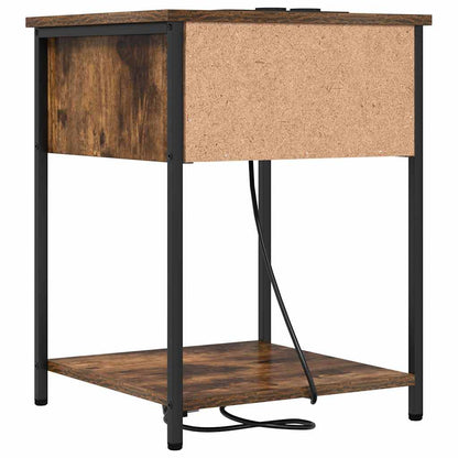 vidaXL Nachttisch 2 pcs Geräucherte Eiche 42 x 41 x 56 cm