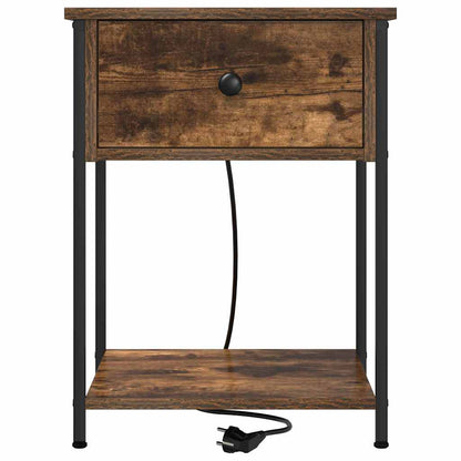 vidaXL Nachttisch 2 pcs Geräucherte Eiche 42 x 41 x 56 cm