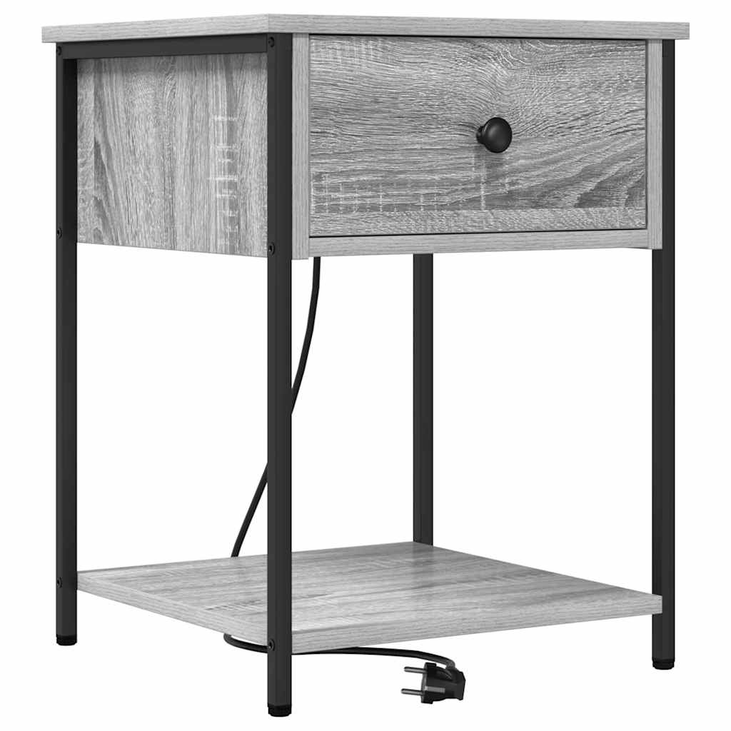 vidaXL Nachttisch Graues Sonoma 42 x 41 x 56 cm Holzwerkstoff
