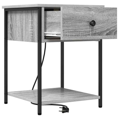 vidaXL Nachttisch Graues Sonoma 42 x 41 x 56 cm Holzwerkstoff
