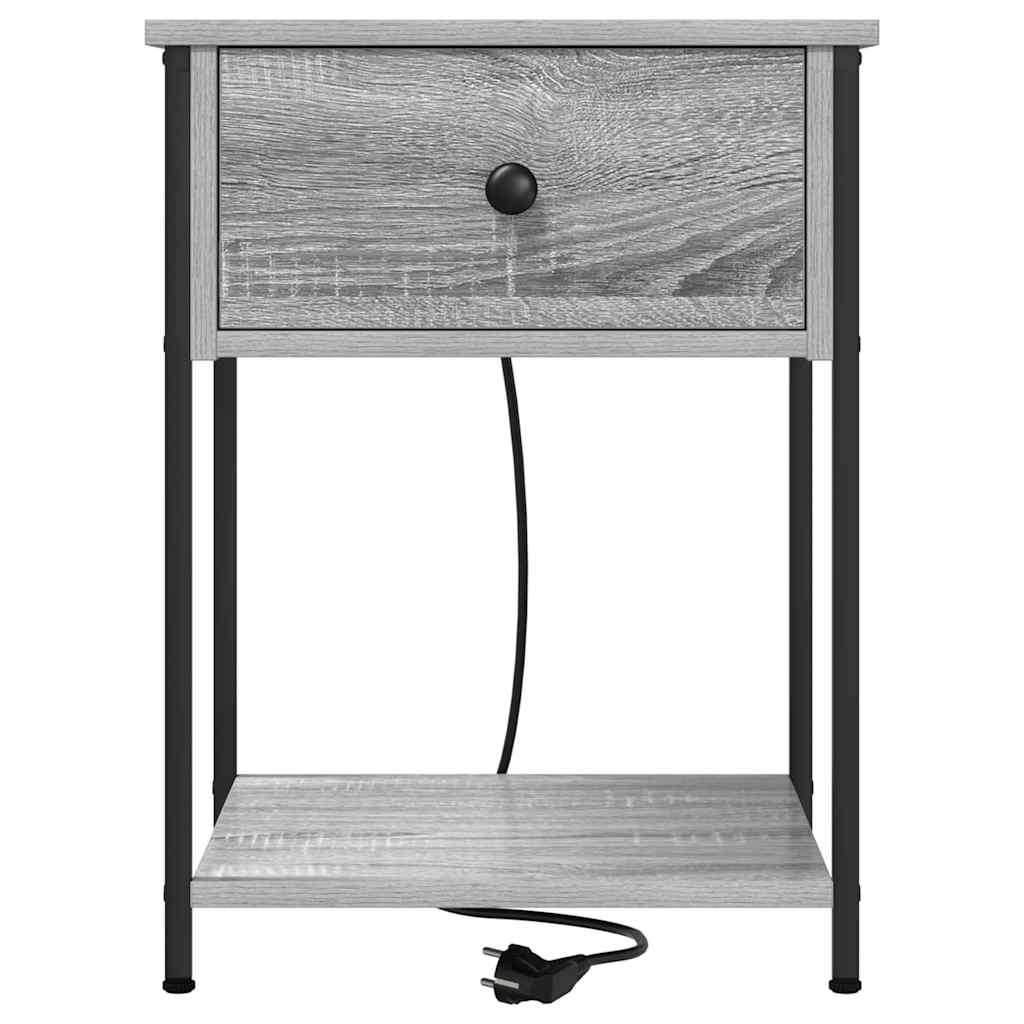 vidaXL Nachttisch Graues Sonoma 42 x 41 x 56 cm Holzwerkstoff