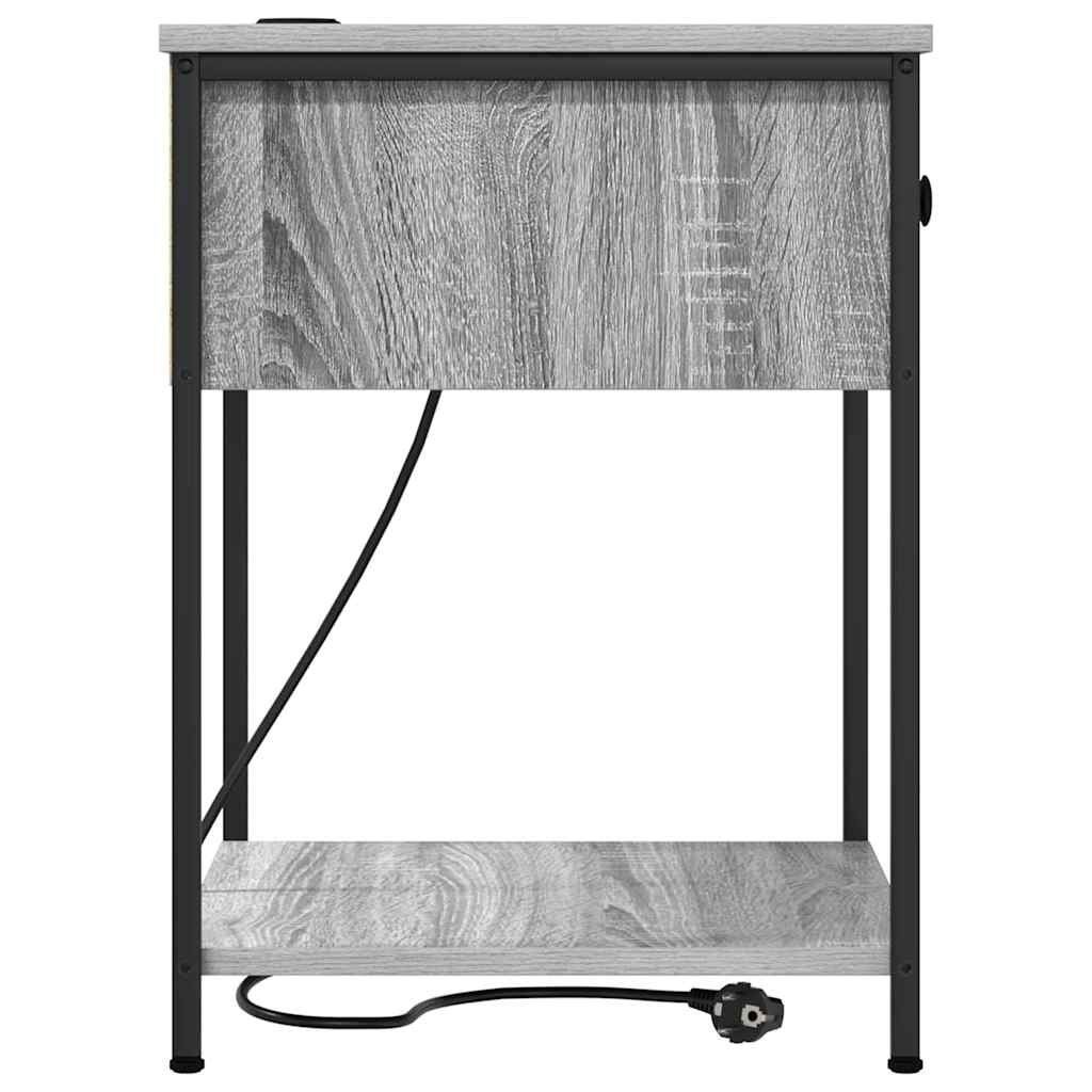 vidaXL Nachttisch Graues Sonoma 42 x 41 x 56 cm Holzwerkstoff