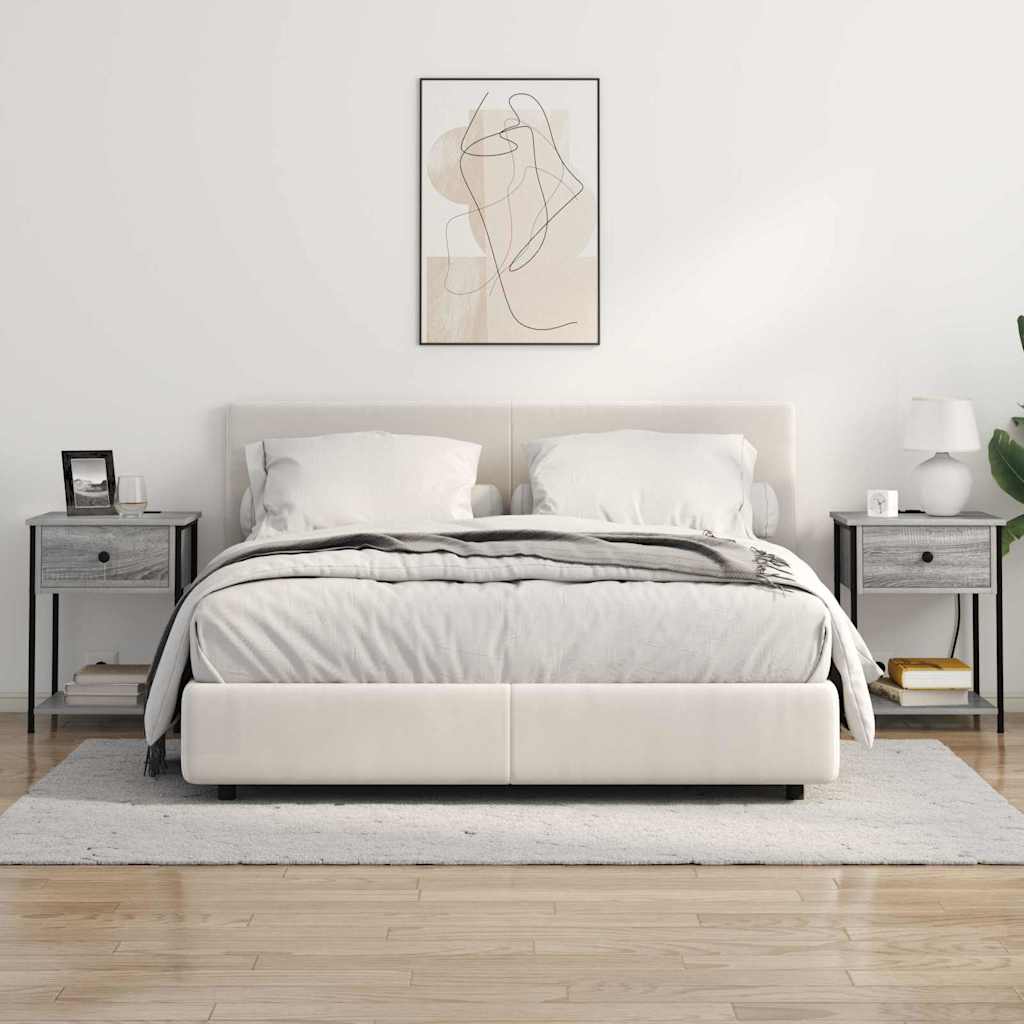 Nachttisch 2 pcs Graues Sonoma 42 x 41 x 56 cm Holzwerkstoff