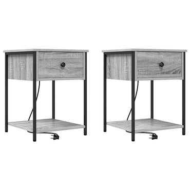 vidaXL Nachttisch 2 pcs Graues Sonoma 42 x 41 x 56 cm Holzwerkstoff