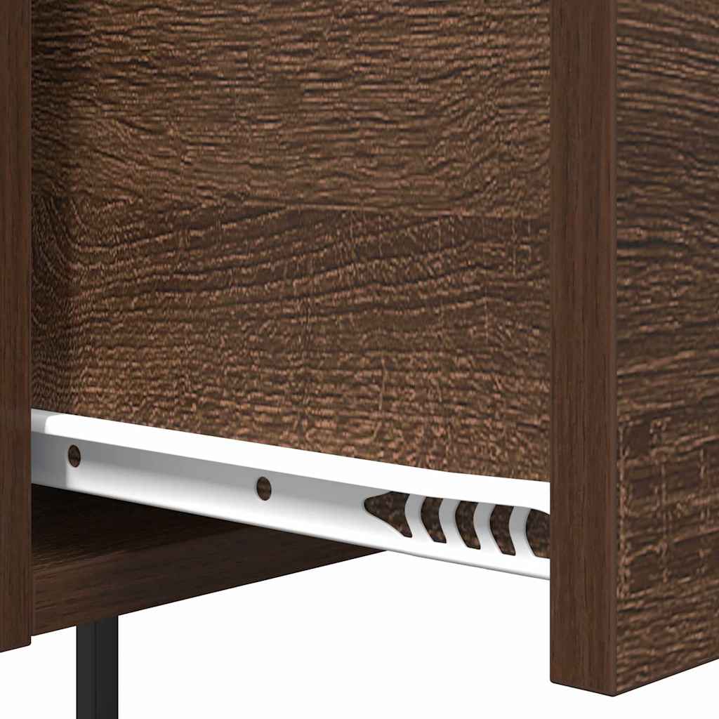 vidaXL Nachttisch Braun Eichen-Optik 42 x 41 x 56 cm Holzwerkstoff