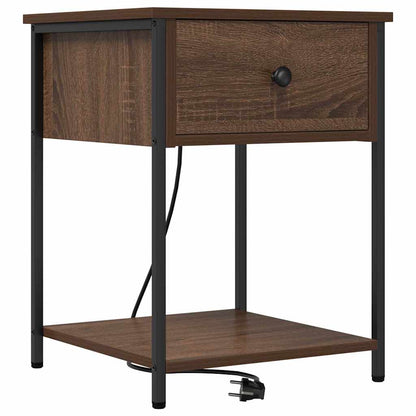 vidaXL Nachttisch Braun Eichen-Optik 42 x 41 x 56 cm Holzwerkstoff