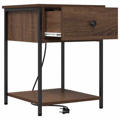 vidaXL Nachttisch Braun Eichen-Optik 42 x 41 x 56 cm Holzwerkstoff