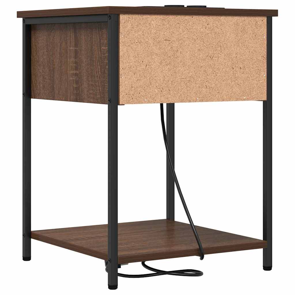 vidaXL Nachttisch Braun Eichen-Optik 42 x 41 x 56 cm Holzwerkstoff