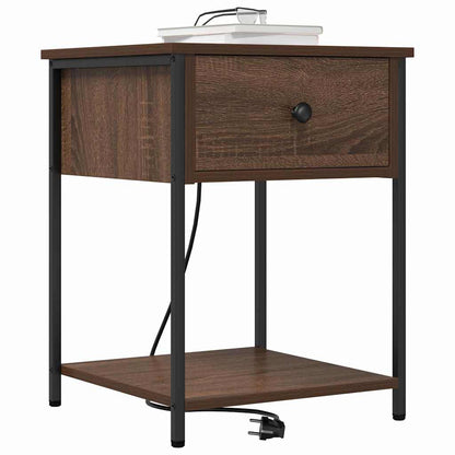 vidaXL Nachttisch Braun Eichen-Optik 42 x 41 x 56 cm Holzwerkstoff