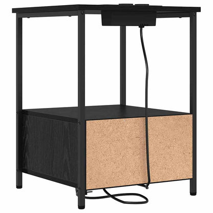 vidaXL Nachttisch Schwarz Eichen-Optik 42 x 41 x 56 cm Holzwerkstoff