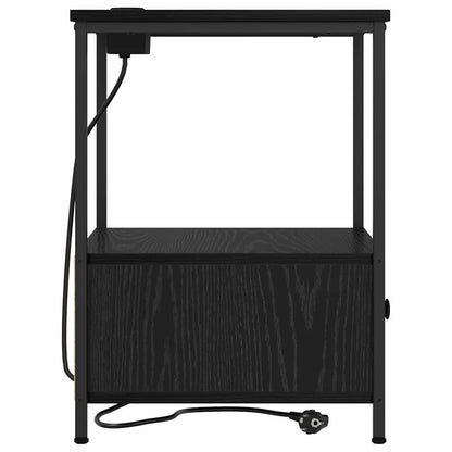 vidaXL Nachttisch Schwarz Eichen-Optik 42 x 41 x 56 cm Holzwerkstoff