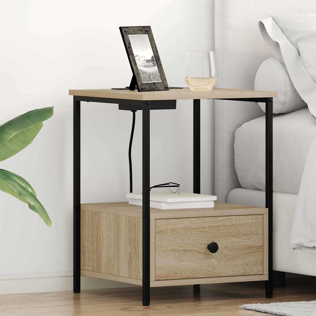 vidaXL Nachttisch Sonoma-Eiche 42 x 41 x 56 cm Holzwerkstoff