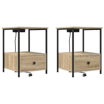 Nachttisch 2 pcs Sonoma-Eiche 42 x 41 x 56 cm Holzwerkstoff