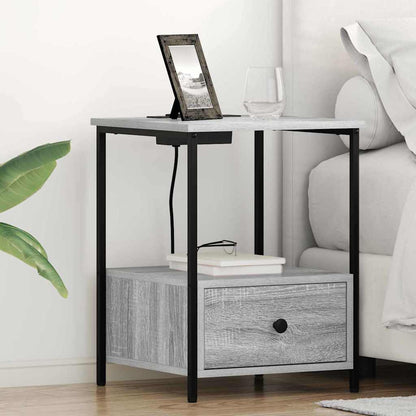 vidaXL Nachttisch Graues Sonoma 42 x 41 x 56 cm Holzwerkstoff