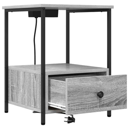 vidaXL Nachttisch Graues Sonoma 42 x 41 x 56 cm Holzwerkstoff