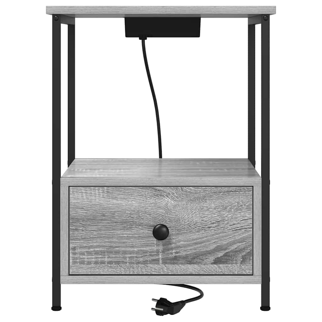 vidaXL Nachttisch Graues Sonoma 42 x 41 x 56 cm Holzwerkstoff