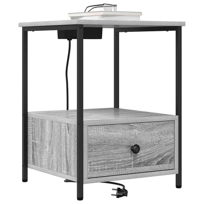 vidaXL Nachttisch Graues Sonoma 42 x 41 x 56 cm Holzwerkstoff