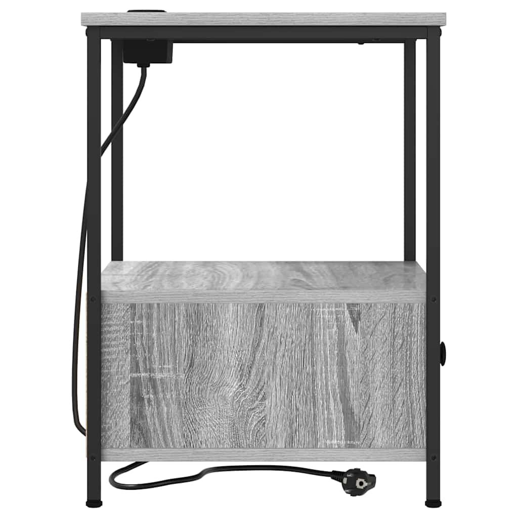 vidaXL Nachttisch Graues Sonoma 42 x 41 x 56 cm Holzwerkstoff