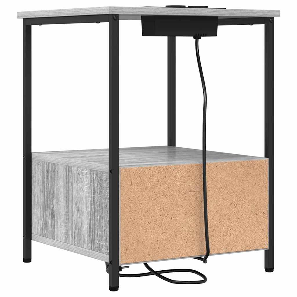 Nachttisch 2 pcs Graues Sonoma 42 x 41 x 56 cm Holzwerkstoff