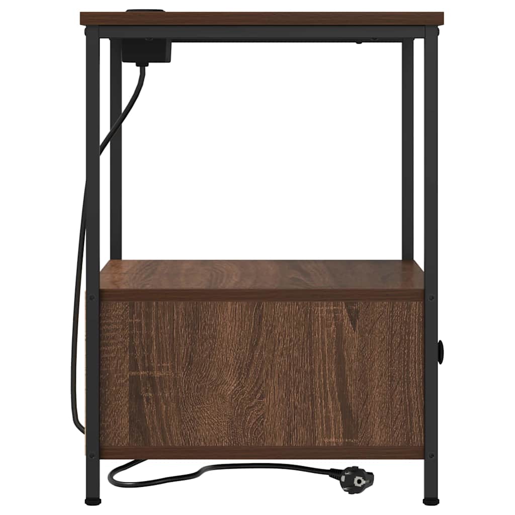 vidaXL Nachttisch Braun Eichen-Optik 42 x 41 x 56 cm Holzwerkstoff