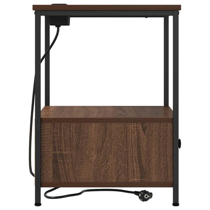 vidaXL Nachttisch Braun Eichen-Optik 42 x 41 x 56 cm Holzwerkstoff