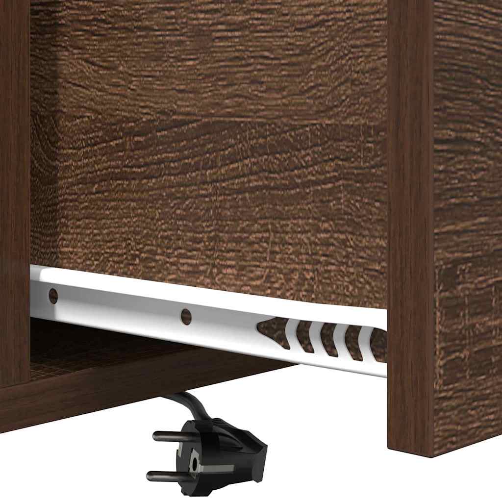 vidaXL Table de chevet 2 pcs Aspect chêne marron 42 x 41 x 56 cm