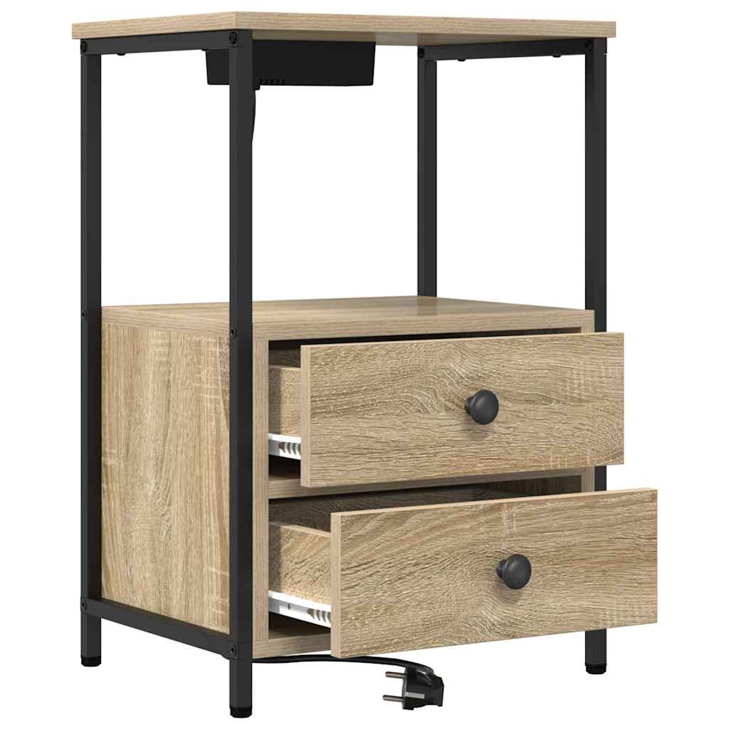 vidaXL Nachttisch Sonoma-Eiche 40 x 31 x 60 cm Holzwerkstoff