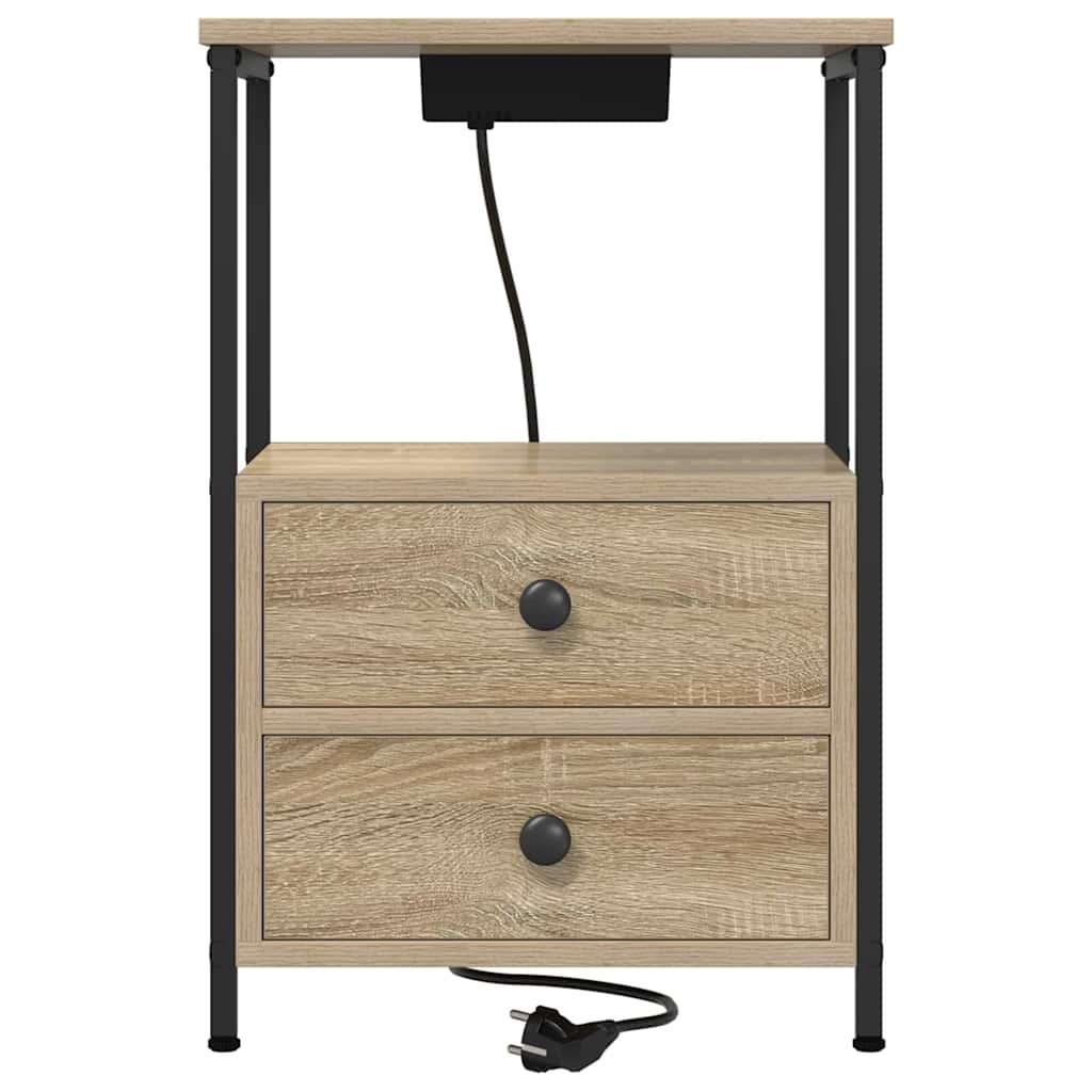 vidaXL Nachttisch Sonoma-Eiche 40 x 31 x 60 cm Holzwerkstoff