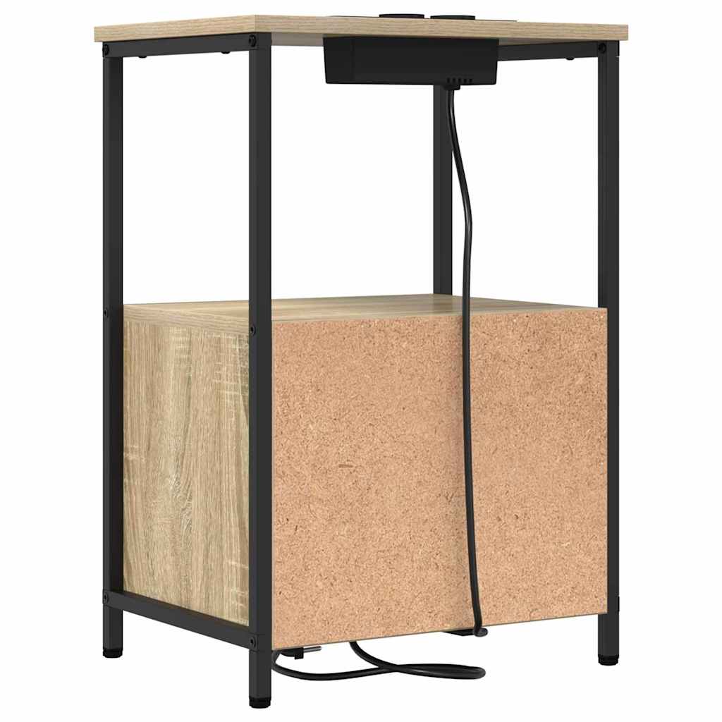 vidaXL Nachttisch 2 pcs Sonoma-Eiche 40 x 31 x 60 cm Holzwerkstoff