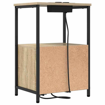 vidaXL Nachttisch 2 pcs Sonoma-Eiche 40 x 31 x 60 cm Holzwerkstoff