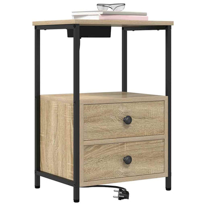 vidaXL Nachttisch 2 pcs Sonoma-Eiche 40 x 31 x 60 cm Holzwerkstoff