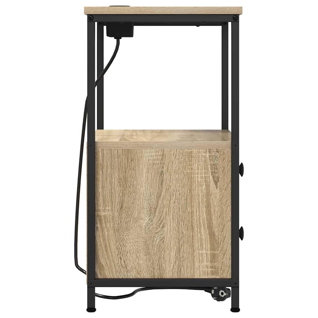vidaXL Nachttisch 2 pcs Sonoma-Eiche 40 x 31 x 60 cm Holzwerkstoff