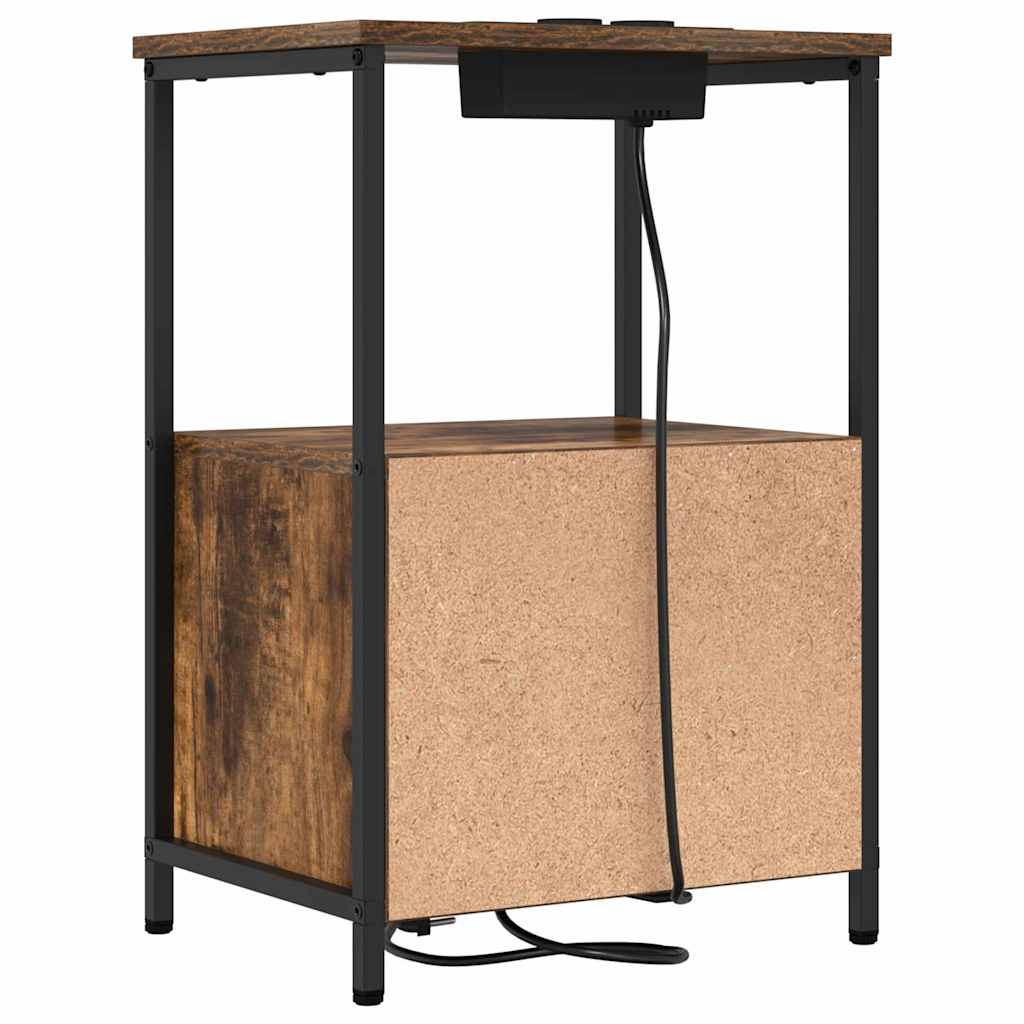 vidaXL Nachttisch Geräucherte Eiche 40 x 31 x 60 cm Holzwerkstoff