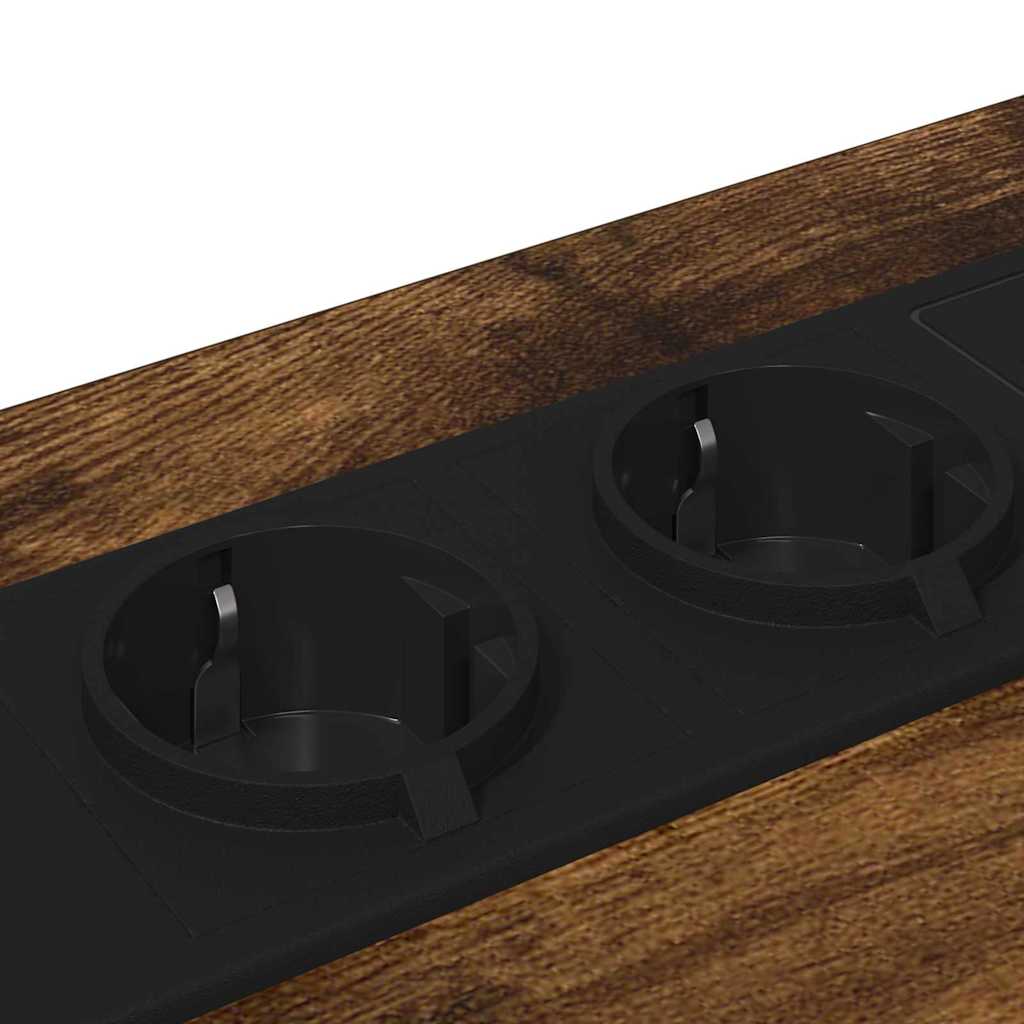 Nachttisch mit Speicher 2 pcs Geräucherte Eiche 40 x 31 x 60 cm