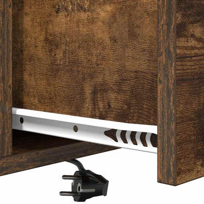 Nachttisch mit Speicher 2 pcs Geräucherte Eiche 40 x 31 x 60 cm