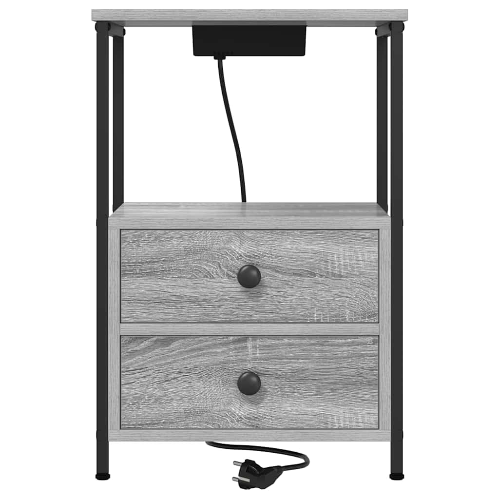 vidaXL Nachttisch Graues Sonoma 40 x 31 x 60 cm Holzwerkstoff