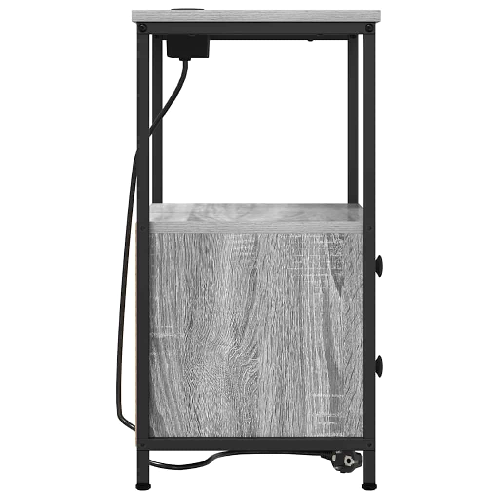 vidaXL Nachttisch 2 pcs Graues Sonoma 40 x 31 x 60 cm Holzwerkstoff