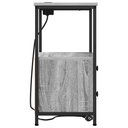 vidaXL Nachttisch 2 pcs Graues Sonoma 40 x 31 x 60 cm Holzwerkstoff