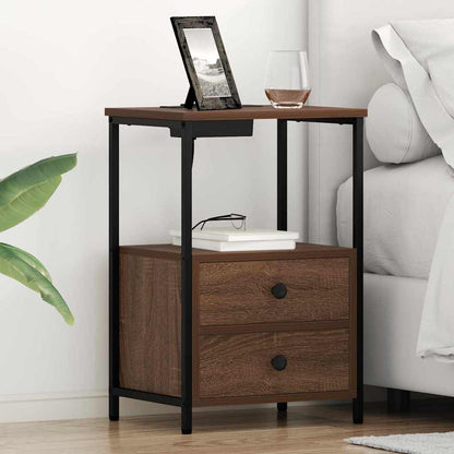 vidaXL Nachttisch Braun Eichen-Optik 40 x 31 x 60 cm Holzwerkstoff