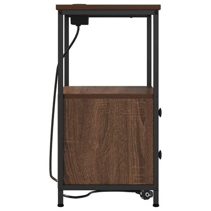 Nachttisch 2 pcs Braun Eichen-Optik 40 x 31 x 60 cm