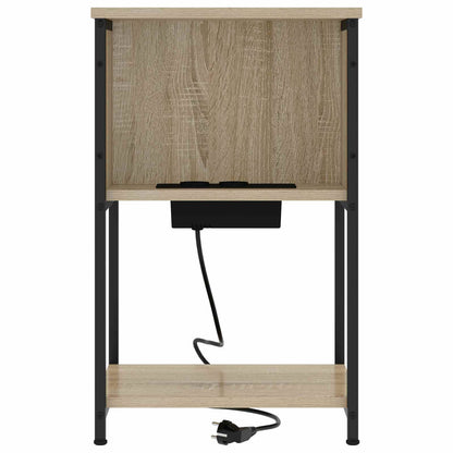 vidaXL Nachttisch 2 pcs Sonoma-Eiche 38 x 31 x 61 cm Holzwerkstoff