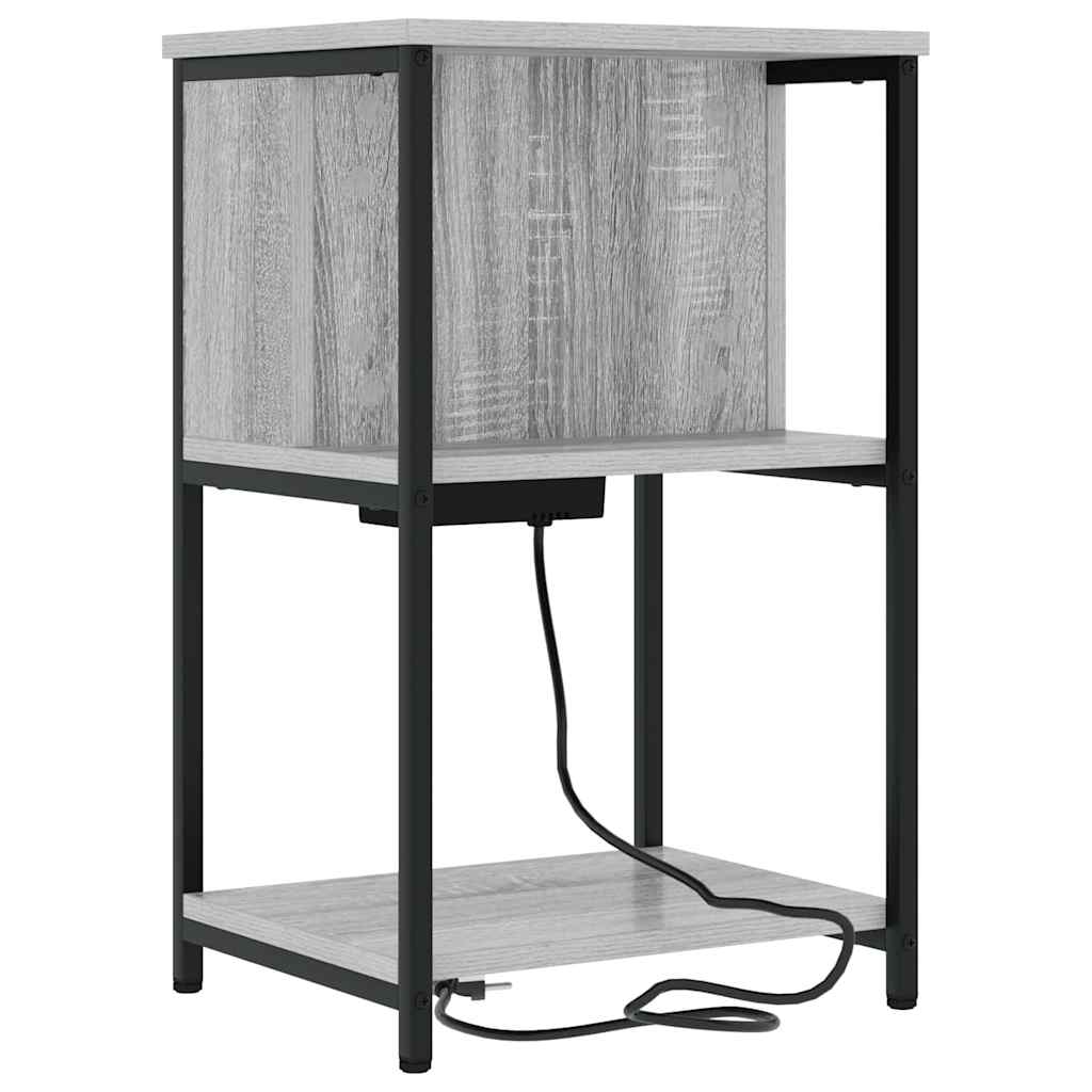 vidaXL Nachttisch Graues Sonoma 38 x 31 x 61 cm Holzwerkstoff