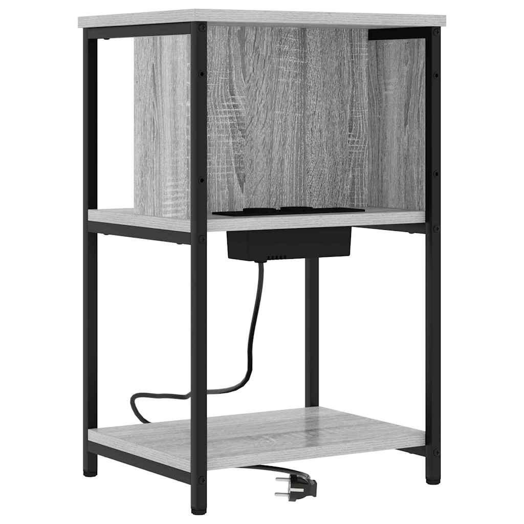 vidaXL Nachttisch 2 pcs Graues Sonoma 38 x 31 x 61 cm Holzwerkstoff