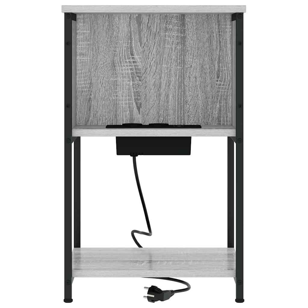 vidaXL Nachttisch 2 pcs Graues Sonoma 38 x 31 x 61 cm Holzwerkstoff
