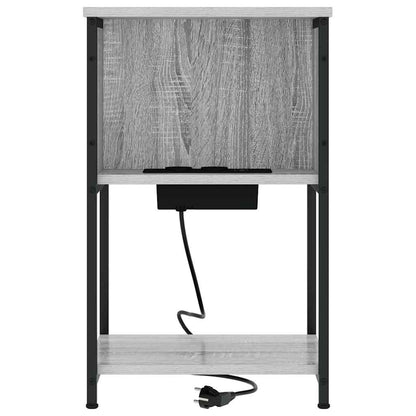 vidaXL Nachttisch 2 pcs Graues Sonoma 38 x 31 x 61 cm Holzwerkstoff